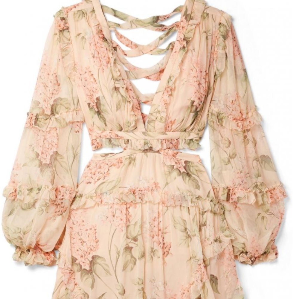 Zimmermann Prima Floating Cut Out Pink Dress